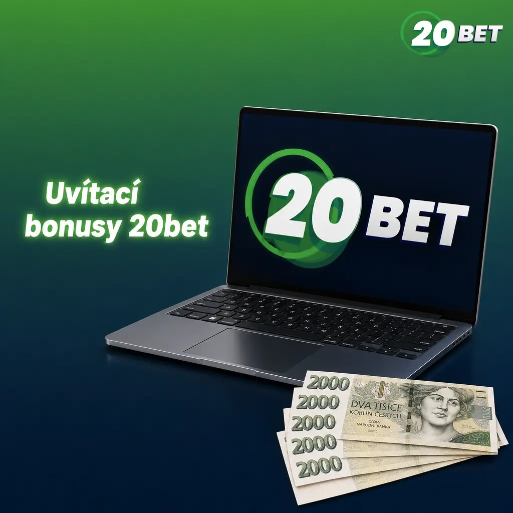Uvítací bonusy 20bet: sportovní bonus 100 % do 2 500 Kč a casino bonus 100 % do 3 000 Kč s 120 free spiny